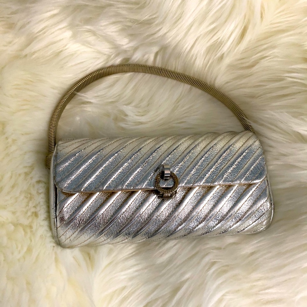 MAGDA MAKKAY VINTAGE EVENING SILVER BAG